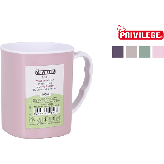 Comprar Mug Plastico 350ml Bicolor Lux Privilege