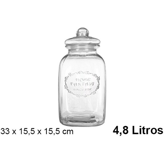 Comprar Bote Cristal Hermetico Galletas 4,8 L