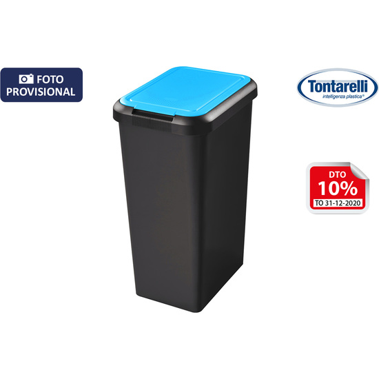 Comprar Cubo Basura Recicable Doble Apertura 45l Tapa Azul
