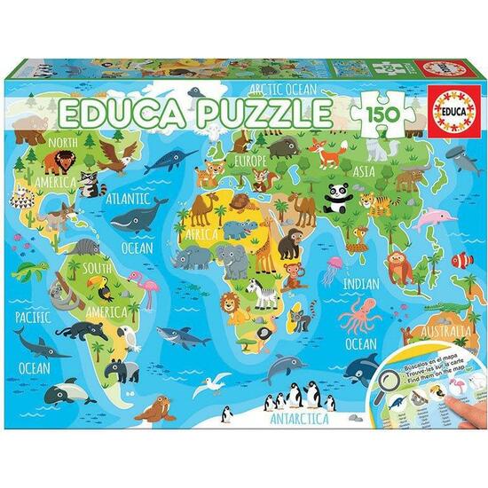 Comprar Puzzle Educa 150 Pzas Mapa Animales