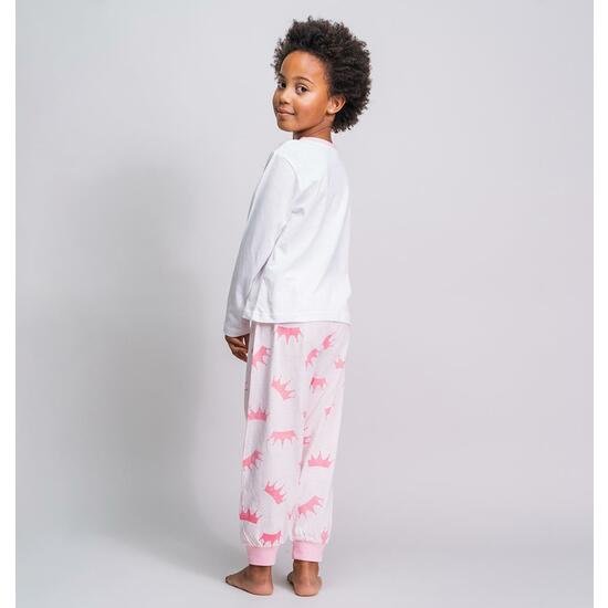 PIJAMA LARGO SINGLE JERSEY PRINCESS WHITE