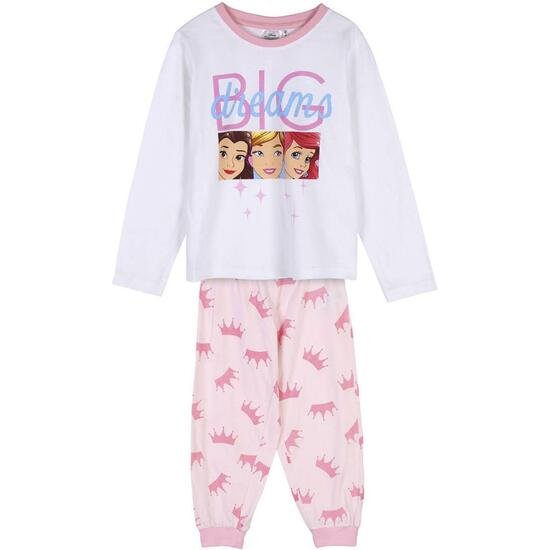 PIJAMA LARGO SINGLE JERSEY PRINCESS WHITE CERDA
