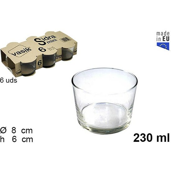 Comprar Vaso Cristal Sidra Mini 230ml