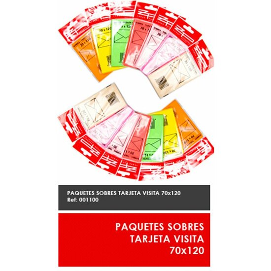 SOBRES SURTIDO COLORES 76X120