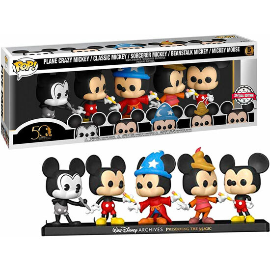 Set 5 Figuras Pop Disney Archives Mickey Exclusive
