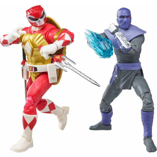 Comprar Blister Figuras Raphael + Foot Soldier Tommy Tortugas Ninja Power Rangers 15cm