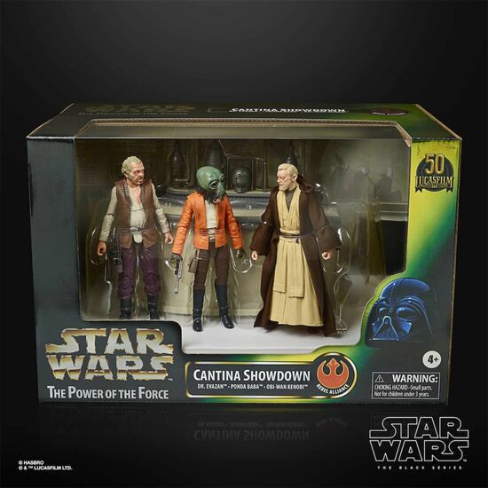 Comprar Set Figuras The Power Of The Force Cantina Showdown Black Series Star Wars 15cm