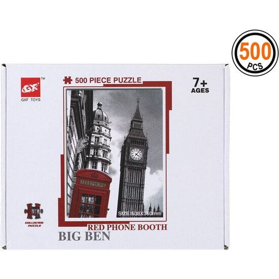 Puzzle Big Ben Telefono Rojo 23x19 500pcs