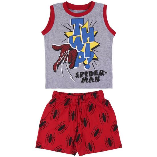 Comprar Pijama Corto Tirantes Single Jersey Spiderman Gris