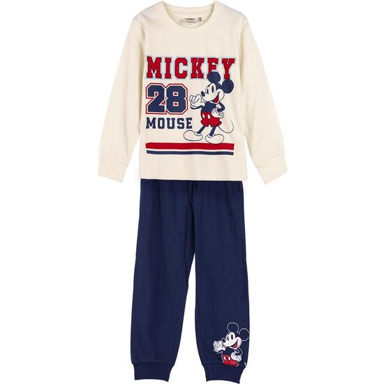 Comprar Pijama Largo Single Jersey Mickey Beige