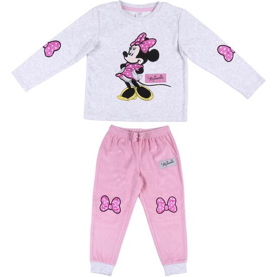 Comprar Pijama Largo Velour Cotton Minnie Pink