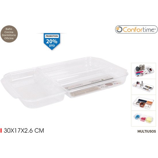 BANDEJA ORGANIZADOR PS 30X17X2.6CM CONFORTIME CONFORTIME