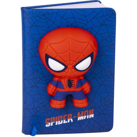 Cuaderno Squishy Spiderman Blue