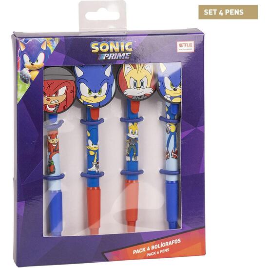 Bolígrafo Pack X4 Sonic Prime Multicolor