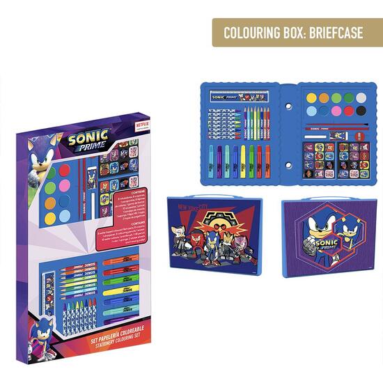 Comprar Set Papelería Coloreable Caja Sonic Prime