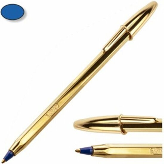 Comprar Bolígrafo Bic Cristal Shine Oro Tinta Azul 1,0 Mm.