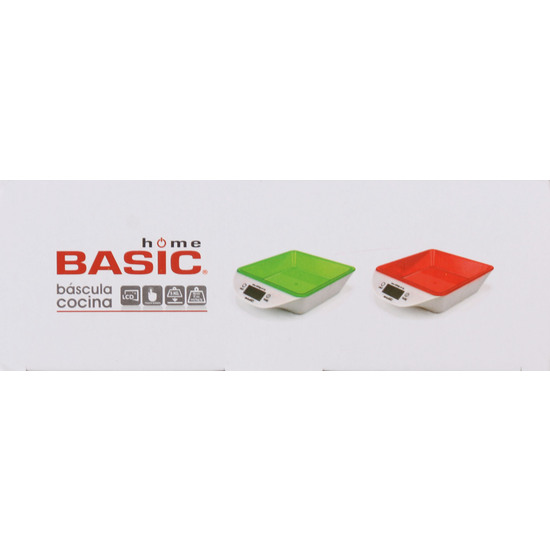 BASCULA COCINA DIGITAL 5KG BASIC HOME
