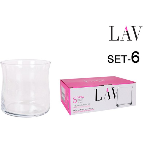 SET 6 VASOS 360CC VERA LAV