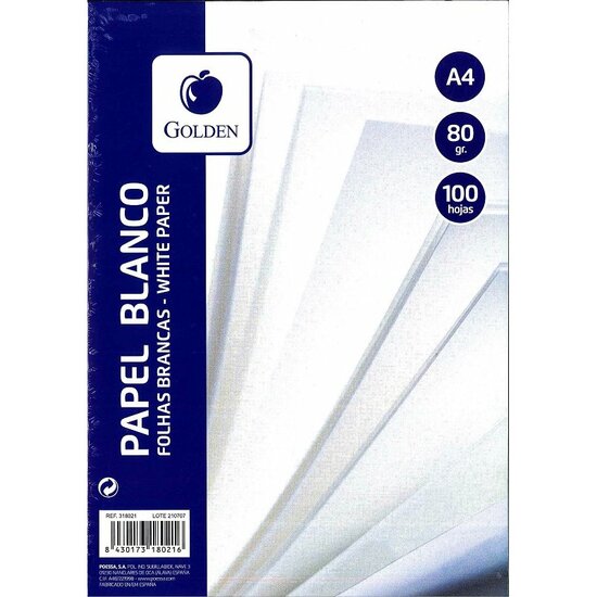 Paquete Folios A4 Blancos 100 Unidades