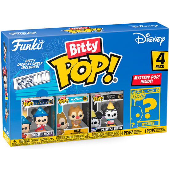 Comprar Blister 4 Figuras Bitty Pop Disney Sorcerer Mickey