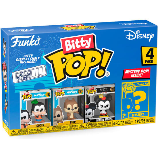 Blister 4 Figuras Bitty Pop Disney Goofy