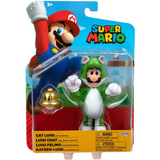 Figura Luigi Felino Super Mario Nintendo 10cm