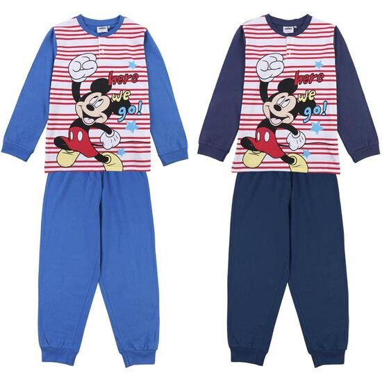 Comprar Pijama Largo Single Jersey Algodón Mickey Dark Blue