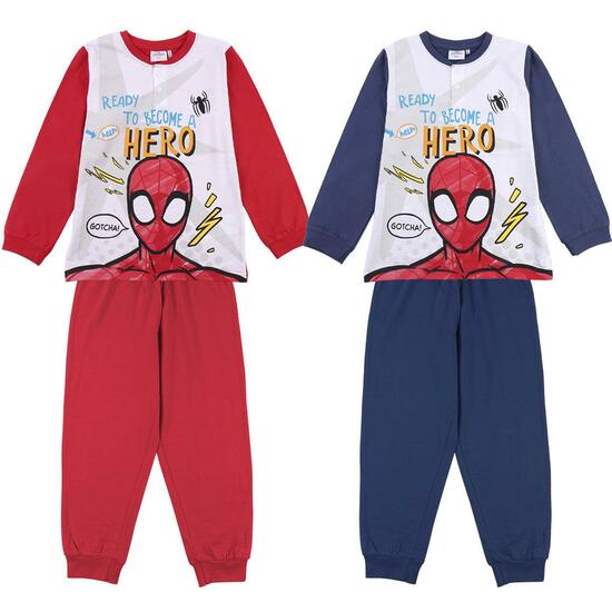 Comprar Pijama Largo Single Jersey Algodón Spiderman Rojo
