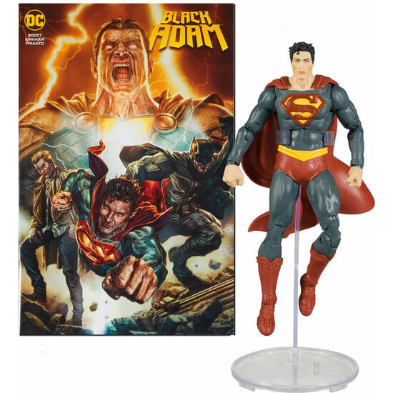 Comprar Figura Superman + Comic Black Adam Dc Comics 17cm