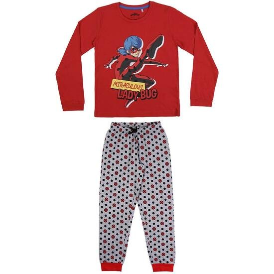PIJAMA LARGO SINGLE JERSEY LADY BUG RED CERDA