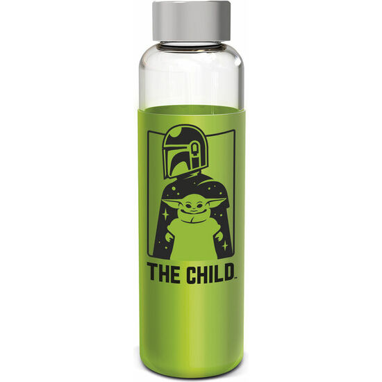 Comprar Botella Cristal Yoda The Child The Mandalorian Star Wars Funda Silicona 585ml