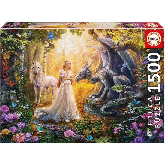 Puzzle Educa 1500 Pzas Dragón,princesa