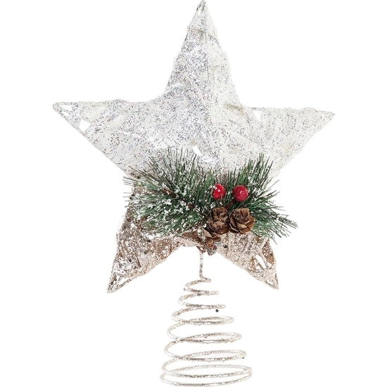 Remate árbol Navidad Estrella Ratán 20x25x5