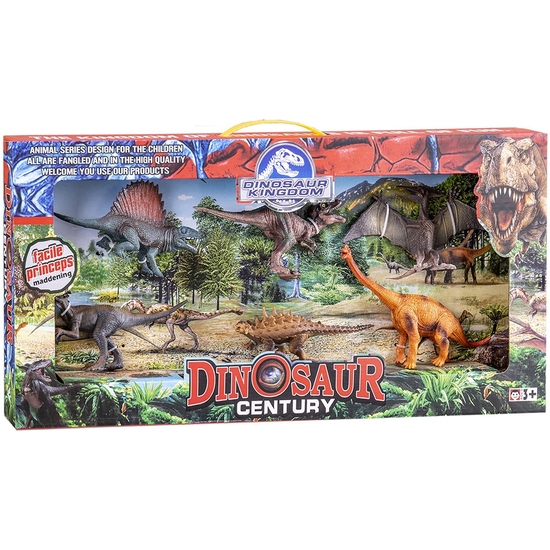 Set 6 Dinosaurios Caja 55x26 Cm