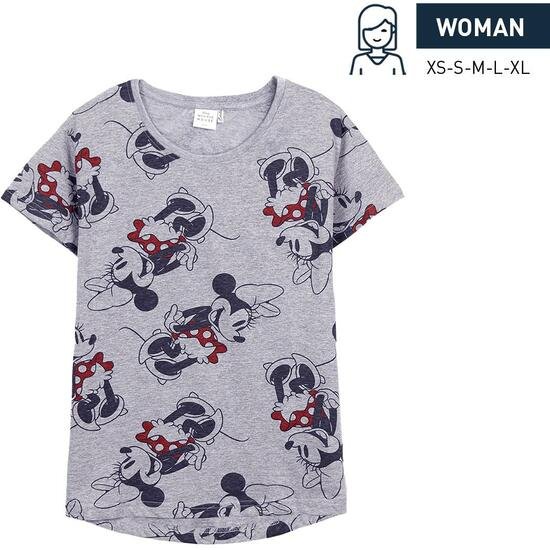 CAMISETA CORTA SINGLE JERSEY PUNTO MINNIE GRAY CERDA