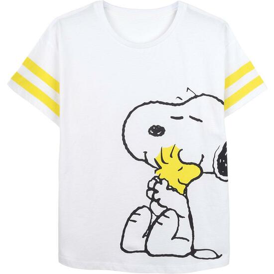Comprar Camiseta Corta Single Jersey Punto Snoopy White