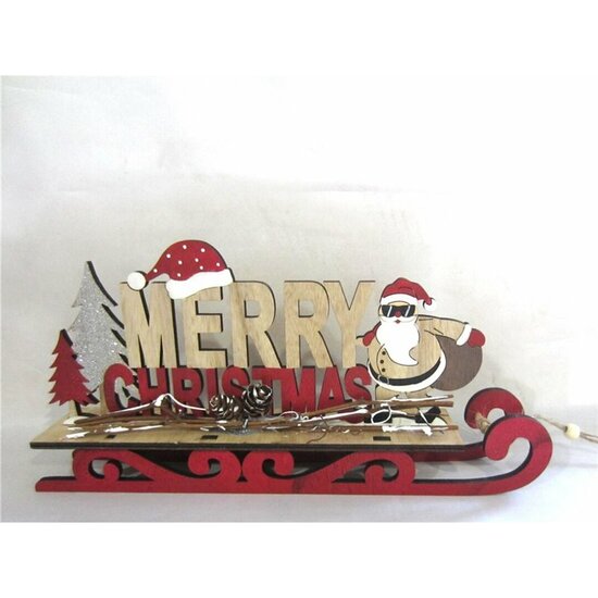 Comprar Cartel Merry Christmas En Trineo 30x14,5