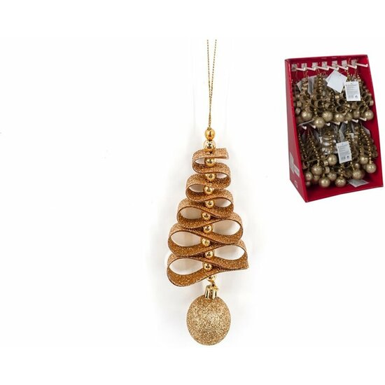 Comprar Colgante árbol De Navidad Purpurina Oro