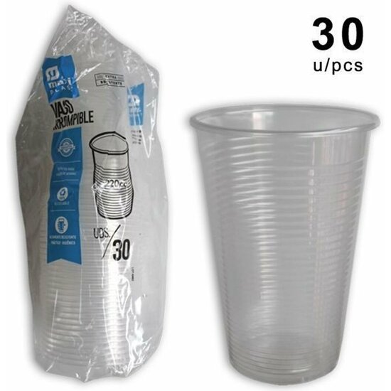 Comprar Vaso Plastico X 30 Transparente 220 C.c.