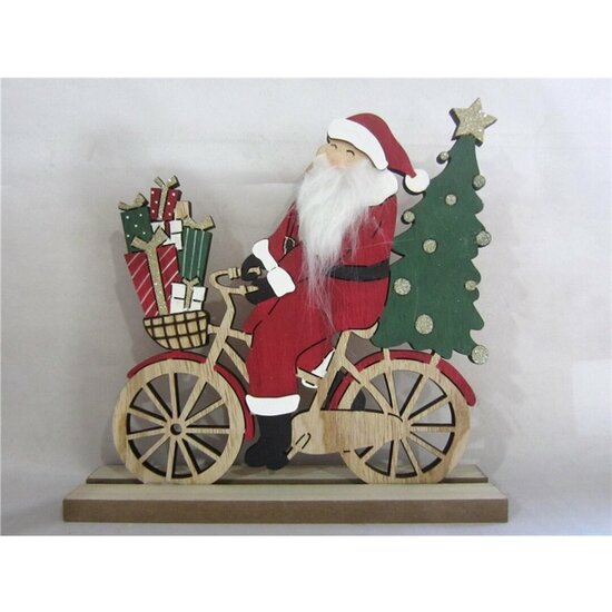 Santa Claus En Bicicleta 23x23x5cm