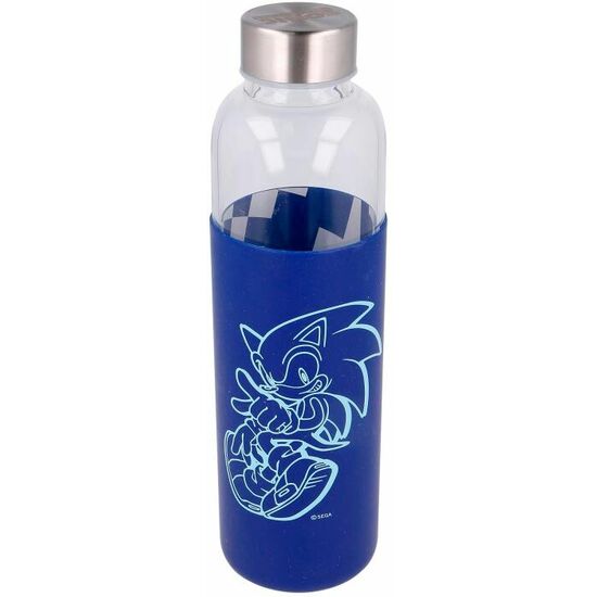 Comprar Botella Cristal Sonic The Hedgehog Funda Silicona 585ml