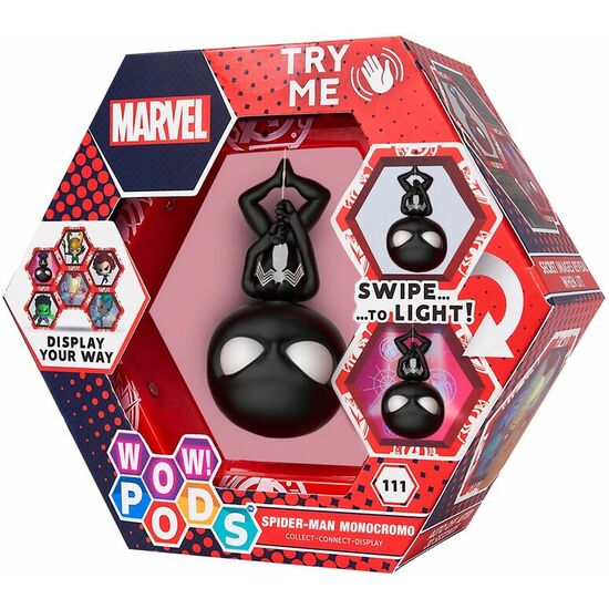 Comprar Figura Led Wow! Pod Spiderman Monochrome Marvel