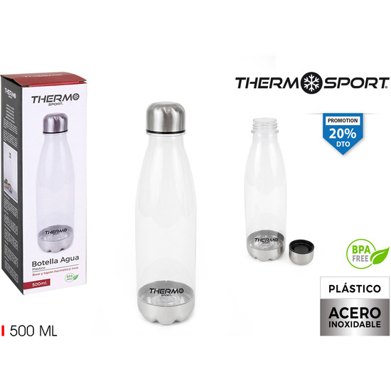 Botella Agua Ssas 500ml T/acero Thermosport