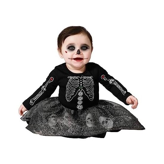 Comprar Disfraz Esqueleto Gris Niña Bebe Talla - +24 Meses