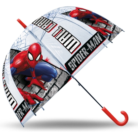Spiderman Paraguas Transparente Campana Manual 72 Cm