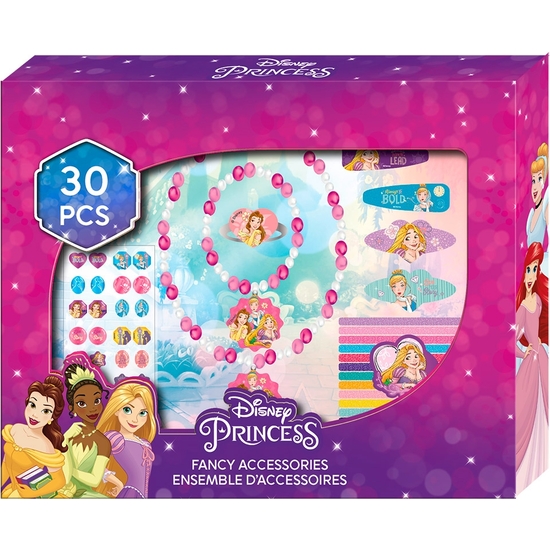 Princesas Disney Set 30 Accesorios Pelo Y Bisutería 26x21x4