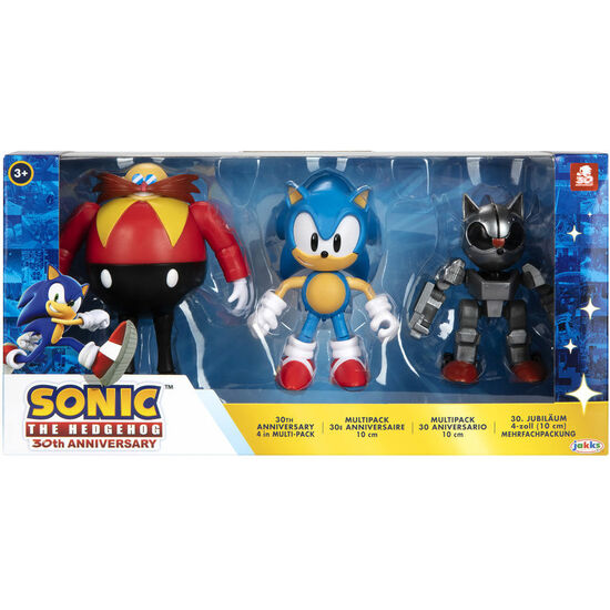 Comprar Blister 3 Figuras 30th Anniversary Sonic The Hedgehog 10cm