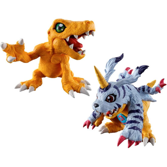 Set 2 Figuras Ichibansho Agumon & Gabumon Digimon Ultimate Evolution 4,5cm