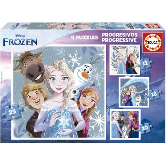 Comprar 4 Puzzles Progresivos Frozen