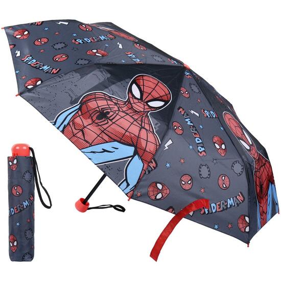 Comprar Paraguas Manual Plegable Escolar Spiderman Gray